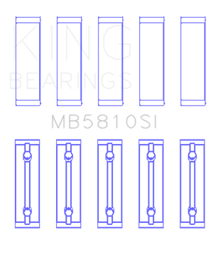 King Engine Bearings Toyota 2AR-FE/ 2AR-FXE (Size 0.05) Main Bearing Set