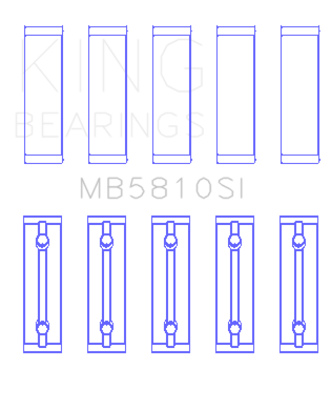 King Engine Bearings Toyota 2AR-FE/ 2AR-FXE (Size 0.05) Main Bearing Set