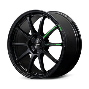 Gram Lights 57NR LIMITED II 18x8.5 +22 5-112 Semigloss Black Wheel w/ Black Cap/Stickers/Air Valve