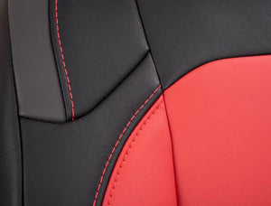 PRP Jeep Wrangler JL Front Seat Covers - 2 door- with Pocket Back (Pair) - Black/Purple