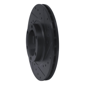 R1 87-89 Dodge Raider Front Right Drilled & Slotted Black Brake Rotor