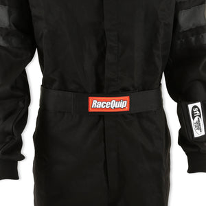 RaceQuip Black SFI-1 1-L Suit - Medium Tall