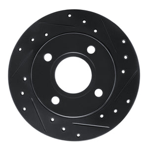 R1 96-04 Ford Fiesta (Mexico) Front Right Drilled & Slotted Black Brake Rotor