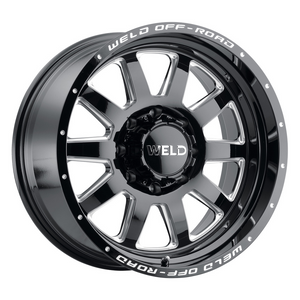 Weld Stealth 20x9 / 8x165.1 / 5.01 BS / 125.1 HB - Gloss Black Milled - Non-BL Wheel