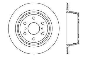 StopTech 05-10 GMC Sierra (w/ Rear Drum) / 07-09 GMC Yukon Rear Right Slotted & Drilled Rotor
