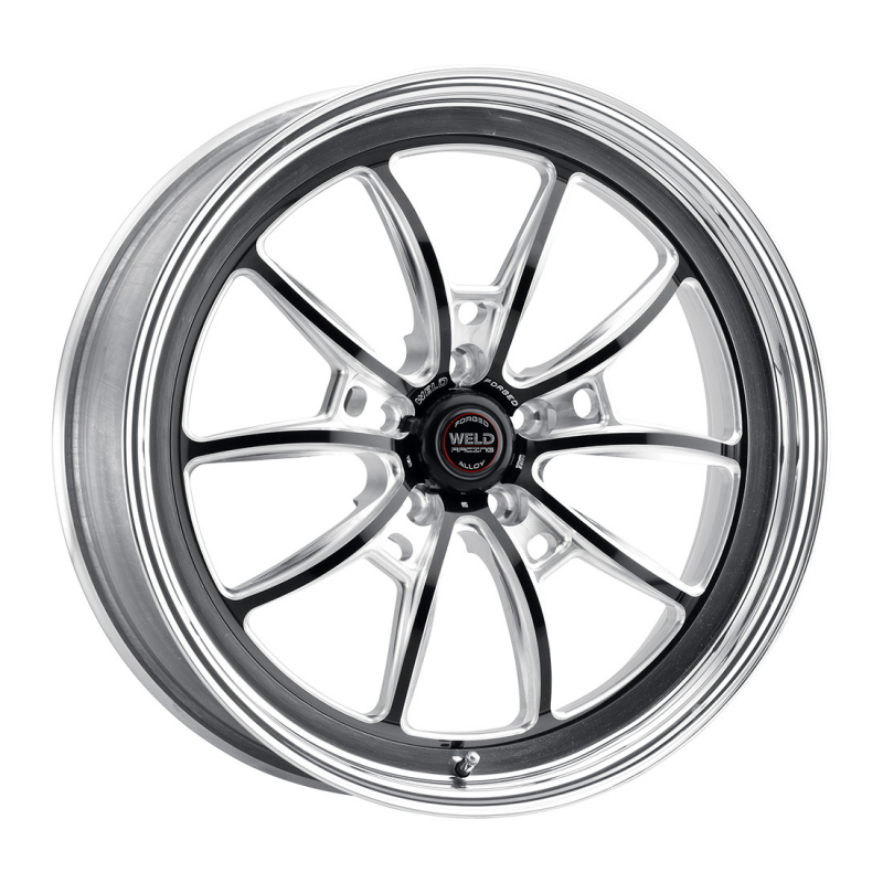Weld S80 17x7 / 5x120 / 5.3 BS / 3.18 HB - Black Center - Polished Shell - Non-BL Wheel