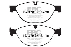 EBC 13+ Jaguar F-Type (Cast Iron Only) 3.0 Supercharged (380) Perf Pkg Yellowstuff Front Brake Pads
