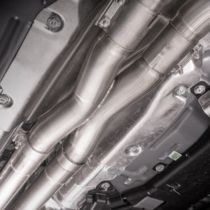 Stainless Works 2020 Ford GT500 Legend Catback X-Pipe Exhaust Factory Connect - Black Tips