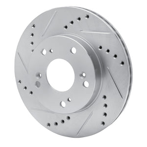 R1 12-15 Acura ILX Front Left Drilled & Slotted Silver Brake Rotor