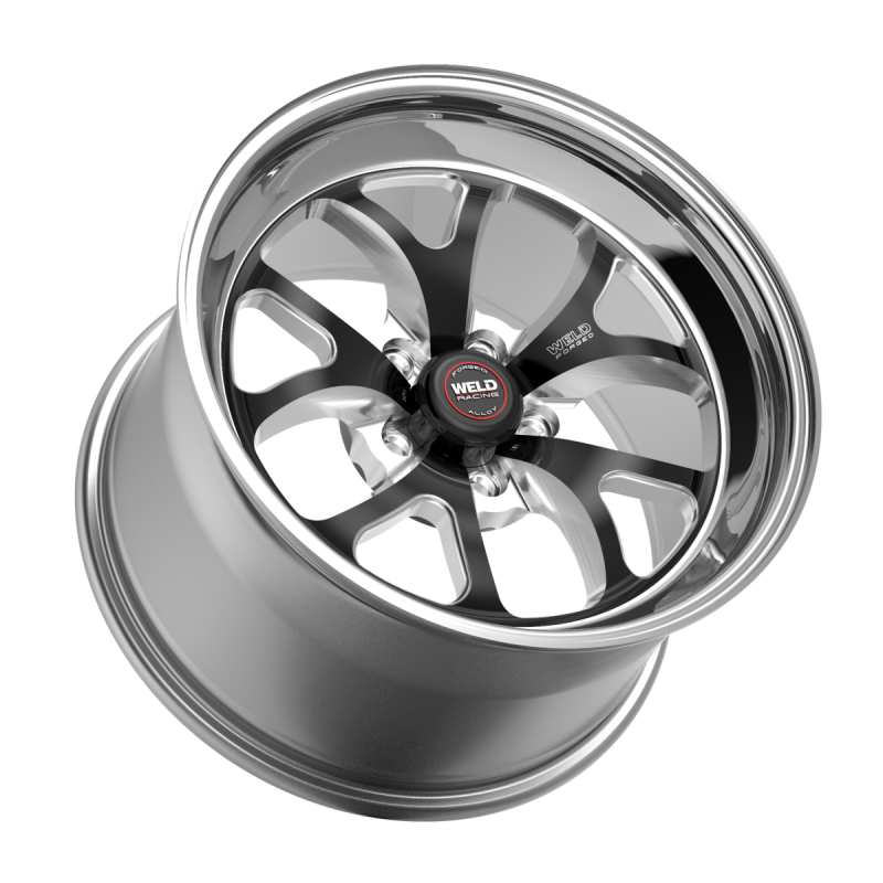 Weld S76 20x10 / 5x127 / 6.4 BS / 3.18 HB - Black Center - Polished Shell - Non-BL Wheel