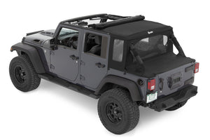 Bestop 07-18 Jeep Wrangler JK 4-Door Halftop Soft Top (Black Diamond)