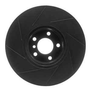 R1 16-18 BMW X4 Left Front Slotted Black Brake Rotor