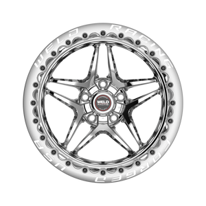 Weld S81 Beadlock 17x10/5x114.3/8 BS/3.18 HB-Polished Center-Polished Shell-Black SBL MT Wheel