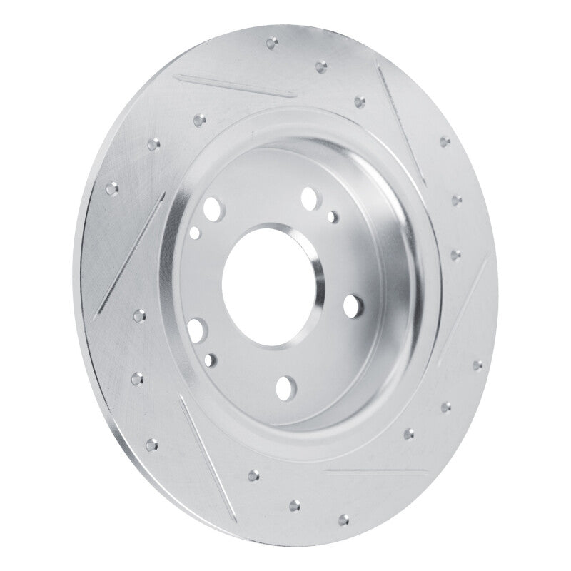 R1 22-25 Acura Integra Rear Right Drilled & Slotted Silver Brake Rotor