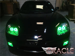 Oracle 05-13 Chevrolet Corvette C6 LED Fog Light Halo Kit - Red