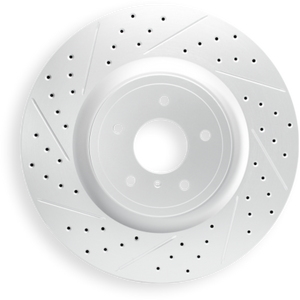 R1 07-12 Mazda Cx-7 Front Left Drilled & Slotted Geo-Carbon Rotor