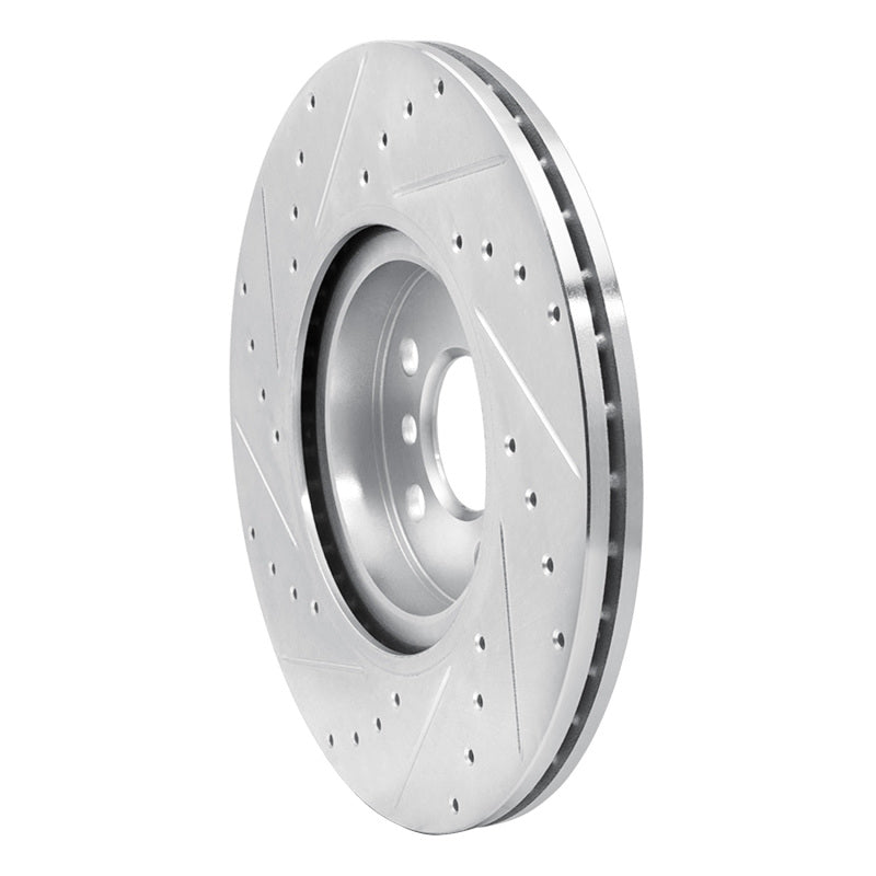 R1 15-25 BMW X1 (USA/Canada) Front Right Drilled & Slotted Silver Brake Rotor
