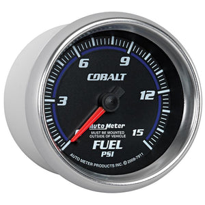 Autometer Cobalt 2-5/8in Mechanical Fuel Pressure Gauge 0-15 PSI
