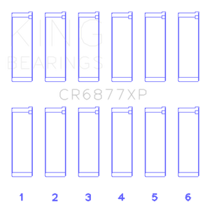 King Engine Bearings BMW S54B32 (Size 0.25mm) Performance Connecting Rod Bearing - Set of 6