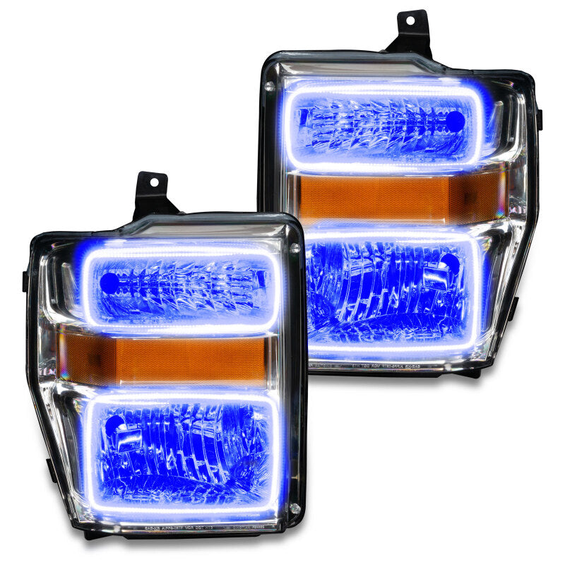 Oracle 08-10 Ford F250 Pre-Assembled Halo Headlights Chrome Housing- w/Simple Controller