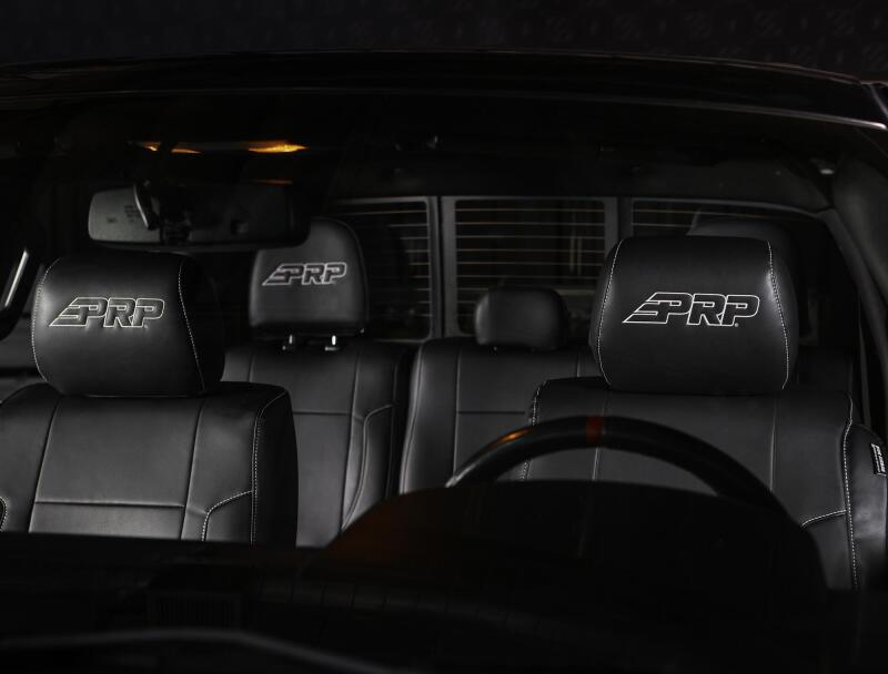 PRP 12-14 Ford Raptor Front Seat Covers (Pair) - Black w Silver Stitch