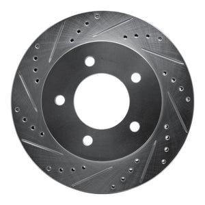 R1 97-04 Ford F-150 4WD Front Left Drilled & Slotted Silver Brake Rotor