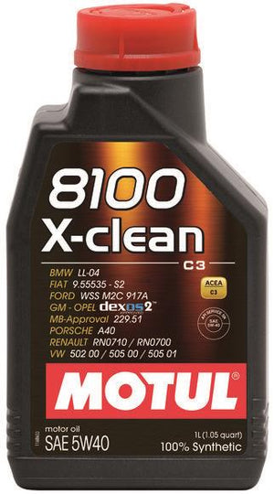 Motul 20L Synthetic Engine Oil 8100 5W40 X-CLEAN
