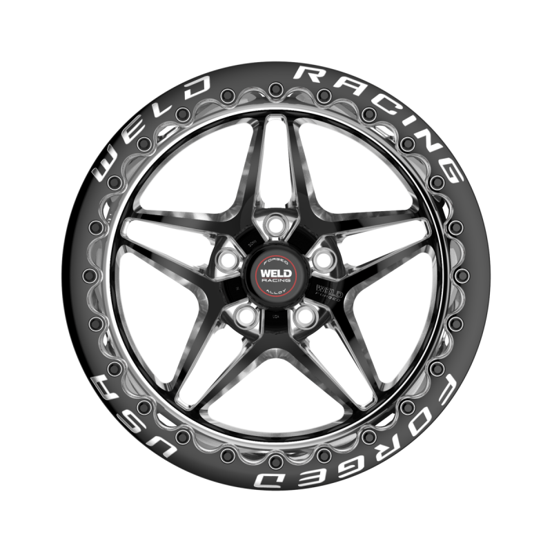 Weld S81 Beadlock 18x11/5x112/6.6 BS/3.18 HB - Black Center - Polished Shell - Black SBL MT Wheel