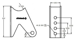 Ridetech Tri Link Axle Bracket