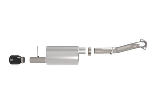 aFe 14-19 Toyota Corolla 1.8L Takeda 2.5in 304SS Axle-Back Exhaust w/ Black Tip