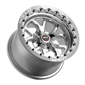 Weld S76 Beadlock 15x10/5x120/7.5 BS/3.18 HB-Polished Center-Polished Shell-Black SBL MT Wheel