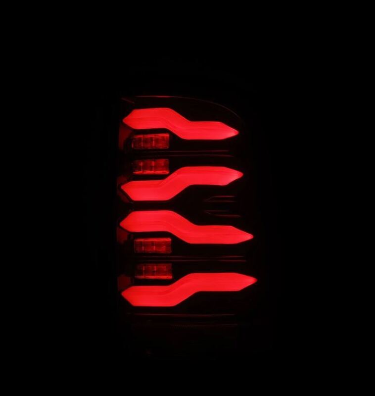 AlphaRex 09-18 Dodge RAM LUXX-Series LED Taillights Black Red w/Actv Light & SS