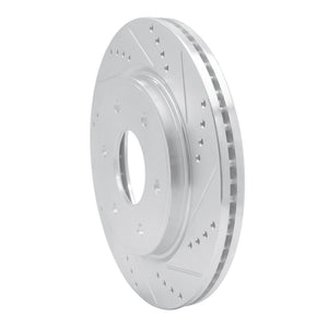 R1 05-07 Infiniti QX56 Front Right Drilled & Slotted Silver Brake Rotor