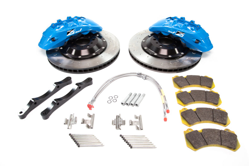 Alcon 2009+ Nissan GT-R R35 412x36mm Rotor 6 Piston Caliper RC6 Front Axle Kit - Sky Blue