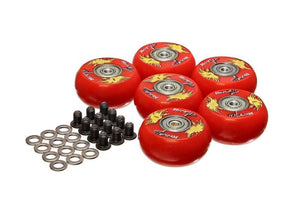 Energy Suspension 2.375in Black Hyper-Glide PolyCreeper Wheels (Set of 6)