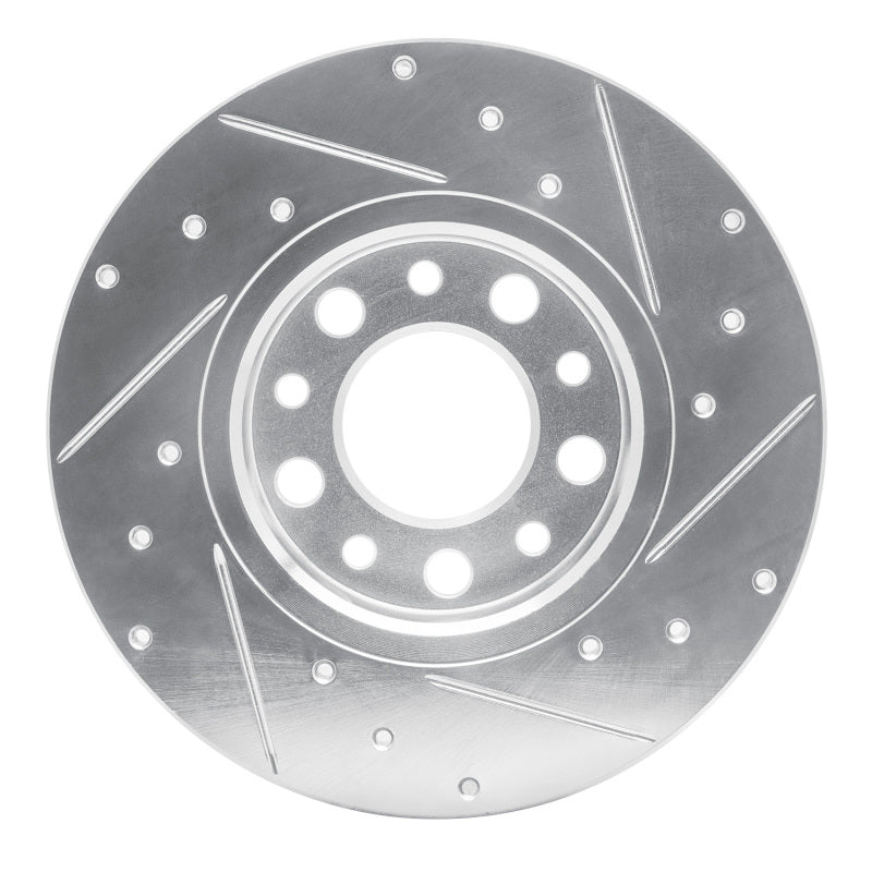 R1 15-25 Alfa Romeo Tonale Rear Left Drilled & Slotted Silver Brake Rotor