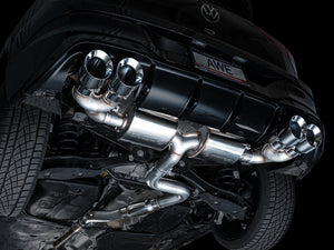 AWE Tuning MK8 Volkswagen Golf R 3in Touring Edition Quad Exhaust - Chrome Silver Tips
