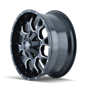 Mayhem 8015 Warrior 18x9 / 8x170 BP / -12mm Offset / 125.2mm Hub Gloss Black Milled Wheel