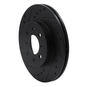 R1 06-11 Fiat Panda (Mexico) Front Left Drilled & Slotted Black Brake Rotor