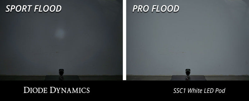 Diode Dynamics Stage Series C1 LED Pod Pro - White Flood Flush ABL (Pair)