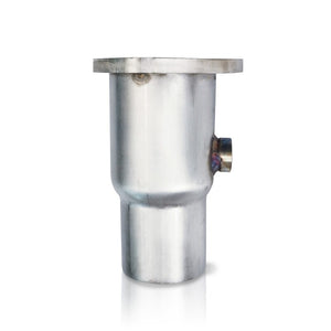 Stainless Works Collector Adapter 3-Bolt 3-1/2in OD Tubing 3in OD Outlet + O2 Bung