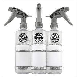 Chemical Guys Secondary Container Dilution Bottle With Heavy Duty Sprayer - 16oz (3 Pack)
