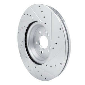 R1 20-25 Mercedes-Benz GLE350 Front Left Drilled & Slotted Silver Brake Rotor
