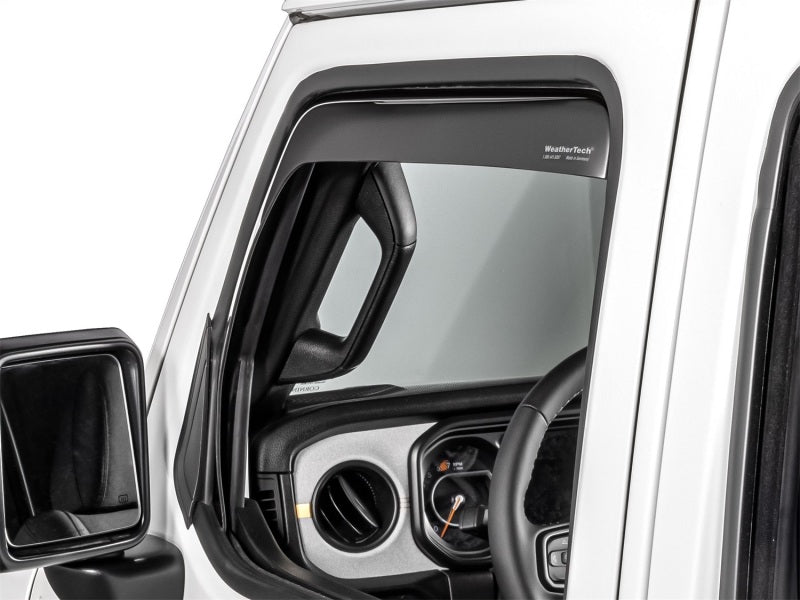 WeatherTech 20-23 Jeep Gladiator Side Window Deflectors - Dark Smoke