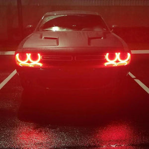 Oracle 15-21 Dodge Challenger LED Waterproof Halo Kit - Red