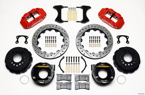 Wilwood Narrow Superlite 4R Rear P-Brk Kit 12.88in Drill Red Big Ford New Style 2.50in Offset