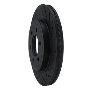 R1 18-21 Ford F-150 RWD Rear Right Drilled & Slotted Black Brake Rotor