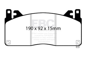 EBC 15-17 Ford Mustang Shelby GT350/GT350R Yellowstuff Front Brake Pads