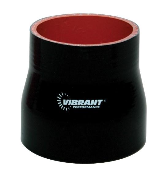 Vibrant 4 Ply Reinforced Silicone Transition Connector - 2.75in I.D. x 3in I.D. x 3in long (BLACK)