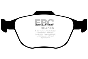 EBC 02-04 Ford Focus SVT 2.0L Bluestuff Front Brake Pads